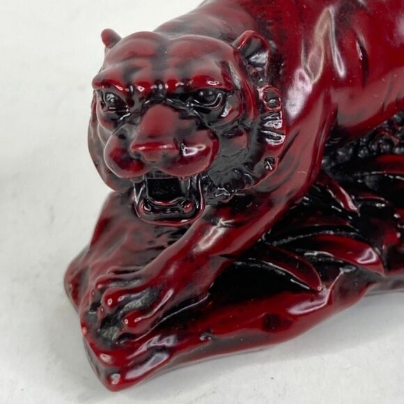 Chinese‎ Horoscope Zodiac Resin 4" Crouching Tiger Figurine Feng Shui Good Luck - Picture 2 of 8